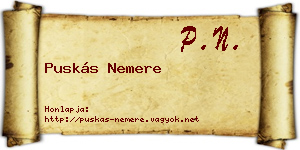 Puskás Nemere névjegykártya